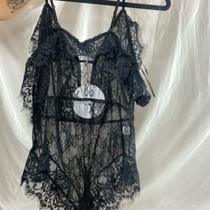 Black lace bodysuit